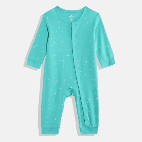Image of Mothercare Girls Autumn Charm Printed Full Sleeve All-In-One Romper | Soft Cotton Jumpsuit Bodysuit for Baby & Toddler | (Pack of 2)