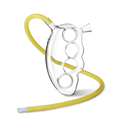 Handheld Mini-Shisha, tragbare Glas-Shisha mit Silikon-Wasserpfeife, Geschenk für Freund, Vater, Ehemann oder Freunde…