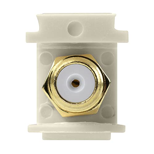 Construct Pro F-Connector To Rca Keystone Jack W/ 8 Color Bands (Lt Almond) #TOP4