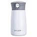 Diller Thermal Water Bottle, Coffee Travel Mug 16 or 8 oz Kids Mini Water Bottle Tumbler with Spout Lid, Leak Proof Flask for Kids and Women Keep 12H Piping Hot & 24H Cold (White, 8 oz)