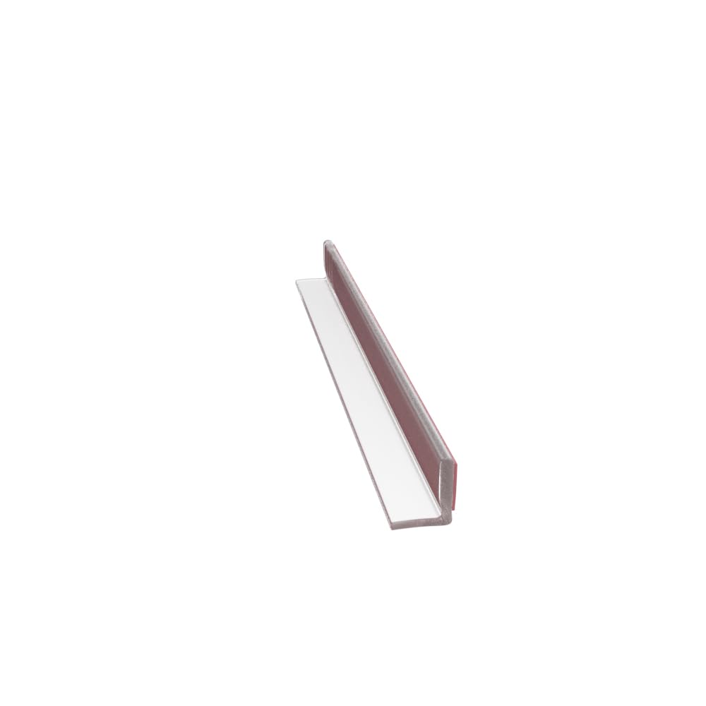 Brixwell PSTL38T Translucent Vinyl 'L' Seal for 3/8" Maximum Gap with Pre-Applied Tape - 95 inch Stock Length