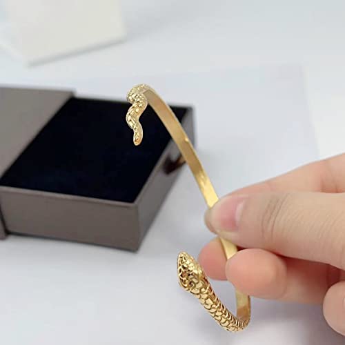 14K Gold Bracelets for Women Snake Cuff Bracelet for Women Open Bangles Bracelets for Women Friendship Gift4