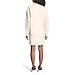 DKNY Women's Long Sleeve High Neck Flocked Logo Fleece Sneaker Dress, Cortado Heather, Medium