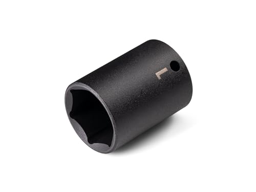 Image of TEKTON 3 /8 Inch Drive x 1 Inch Semi-Deep 6-Point Impact Socket | SID14025