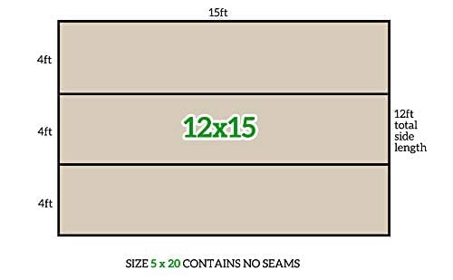 Image of GREEN LIFESTYLE 12x15 Canvas Drop Cloth Tarp - Cream, Water Resistant - Perfect for Painting, Renovation & Construction