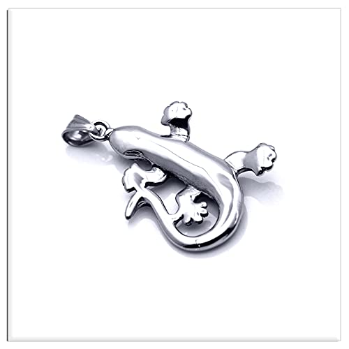Xusamss Punk Rock Stainless Steel Animal Lizard Pendant Necklace,24" Link Chain4