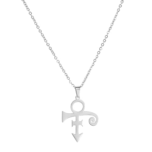 VASSAGO Memorial Princes Love Symbol Necklaces The Minimalism Artist Singer Necklace for Women Men Music Christmas Birthday Gifts