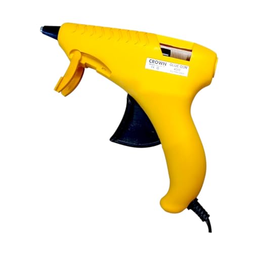 Image of CROWN Hot Melt Glue Gun CR72 - Fast Heating Glue Gun with Trigger Feed, Includes 5 Glue Sticks - Strong Adhesive for DIY, Crafts, Wood, Plastic, Fabric, Home & School Repairs