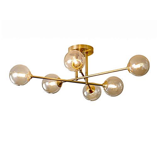 Luxuriöser Kronleuchter Kronleuchter mit 6 Lichtern, rustikale...