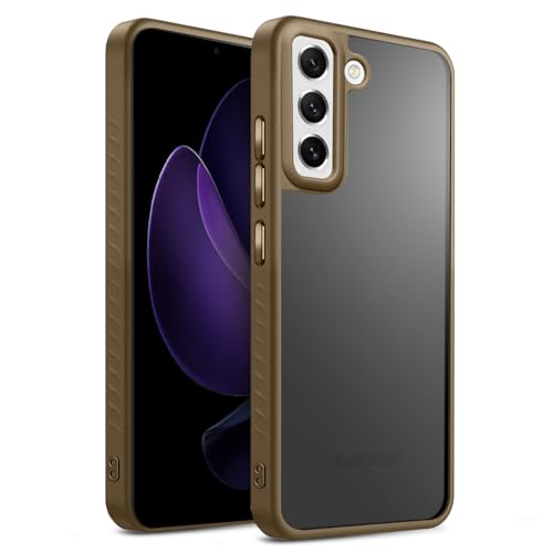 Image of KARWAN️ Shockproof Back Case Cover for Samsung Galaxy S21 FE | Camera Protection Bump |Shockproof Back Case Cover for Samsung Galaxy S21 FE - Brown