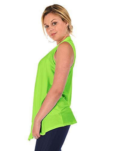 DFF Shop Women's Assymetrical Boyfriend Open Sleeveless Cardigan Vest (Size: S- 5X)3