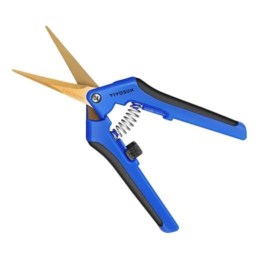 VIVOSUN 1-Pack Gardening Hand Pruner Pruning Shear with Titanium Coated Curved Precision Blades