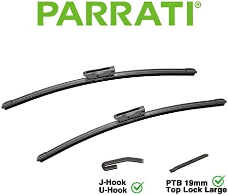 Miniatura 2 de PARRATI Limpiaparabrisas de repuesto de alta calidad y desempeño de 19 y 18 pulgadas, para todas las estaciones, para Mini Cooper 2002-2019, fácil