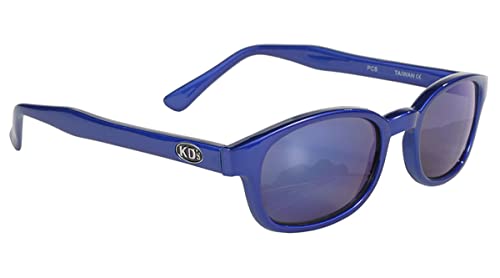 Lunettes KD's Blue Ice 20122 style biker avec verres bleus pour protection moto