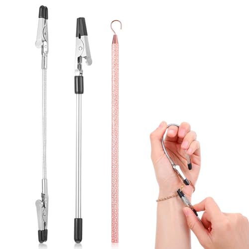 Tyqour 3 stuks armband helper gereedschap aantrekhulp sieradenarmband hulpmiddel voor het bevestigen en inhaken van halskettingen riemen sieradengespen ritssluitingen sluitingen armband gereedschap