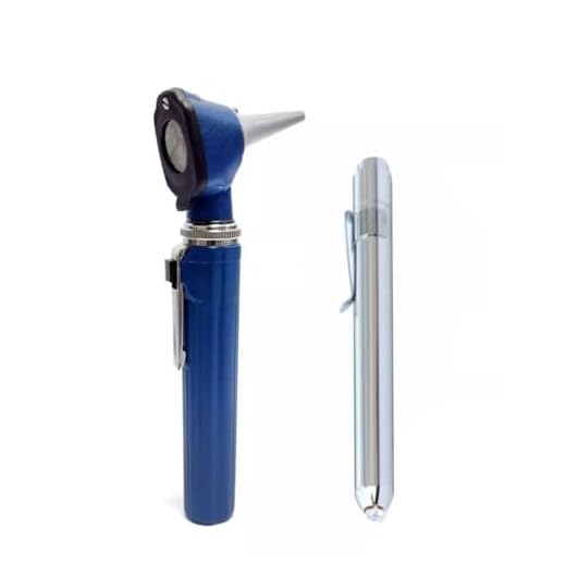 Otoscoopio Mikatos LED + Lanterna + Estojo (Azul)