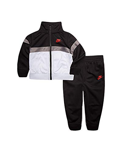 Nike Boy`s 2 Piece Tracksuit (Black(76E633-023)/White, 18 Months)