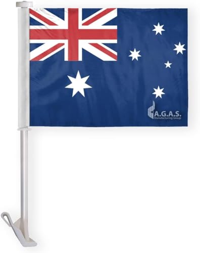AGAS Australia Car Flag Premium 10.5 x 15 inch Printed