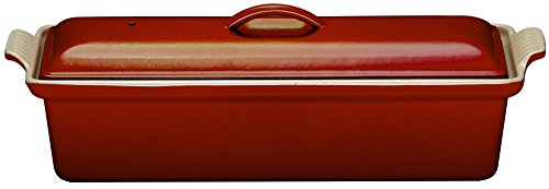 Le Creuset Enameled Cast-Iron 4-by-12-2/3-Inch Pate Terrine, Cherry