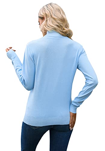 Image of DAIMIDY Turtleneck Sweaters for Women Long Sleeve Pullover Tops | Knitted Material| Soft, Warm and Breathable| High Resilience and Tensile Strength Design| Business Casual Tops| Dailywear