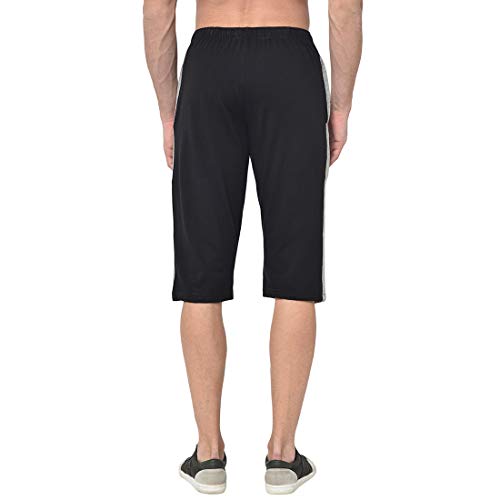 Image of Mack Jonney Cotton Blended Regular Fit Three Fourth Capri for Men(Pack of 3)-C7 MLG BLK C1 ANT 0003-P