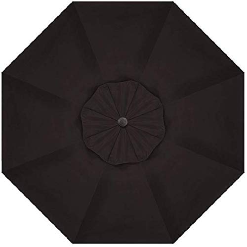 Treasure Garden 9-Foot Auto-Tilt Market Umbrella with Black Frame and Obravia (4 YR Warranty) Fabric: Black : Patio, Lawn & Garden