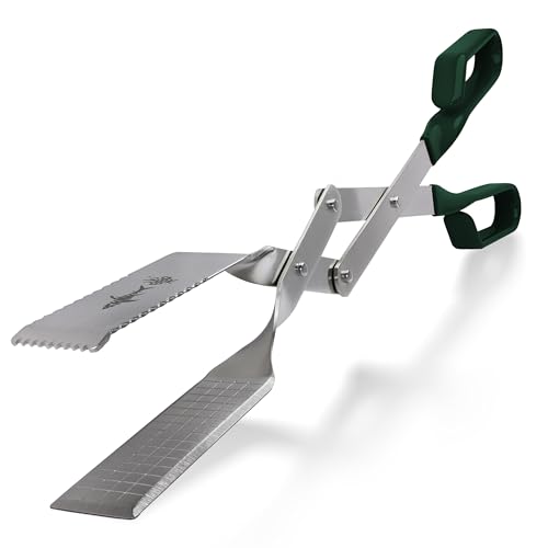 Shark BBQ Grill Tongs - 17 inch, green