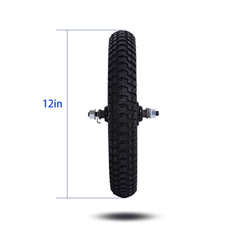 Image of JOYSTAR 12 14 16 18 20 Inch Kids Bike Front Wheels Replacement Bicycle Wheels with 12-20 Inch Solid Air Rubber Tire & Inner Tube Don't Fit Huffy Bike Black & White