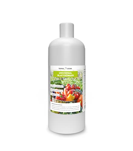 TerraDomi Blattdünger Universal | Konzentrat für Rasen, Gemüse und Beete | Spezialdünger mit wichtigen Mikronährstoffen | Für Pflanzen und Rasen im Außenbereich | 500ml