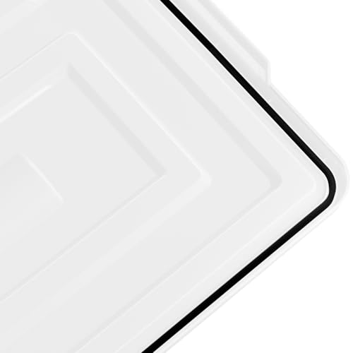 Image of Clear Heavy Duty Bulk Storage Water Proof Container with Lids Pack of 4, 52 Litre | Stackable Plastic Bins with Handles | BPA-Free, Multi-Purpose for Kitchen, Pantry, Office, or Garage