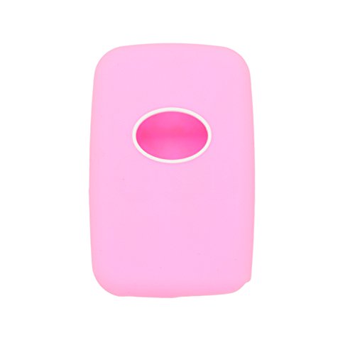 BROVACS Silicone Cover Protector Case Holder Skin Jacket Compatible with TOYOTA Avalon RAV4 Camry Venza Prius 4 Button Smart Remote Key Fob CV2405 Pink - Image 3
