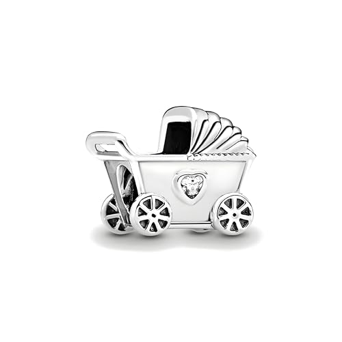 G 42 Charm Carrito, Plata de Ley 925, Compatible con Pulsera Pandora