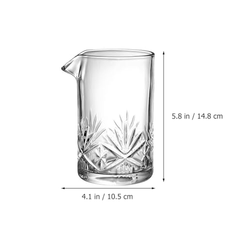 Vaso mezclador de vidrio fondo grueso PRETYZOOM con base estable 5