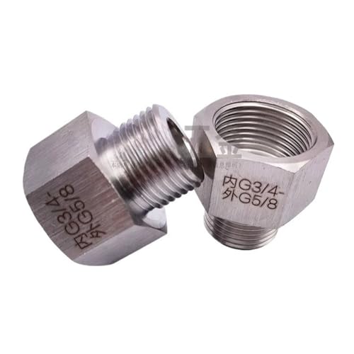 Adaptador de acero inoxidable buje reductor hexagonal G5/8 para conexiones de alta presión 5