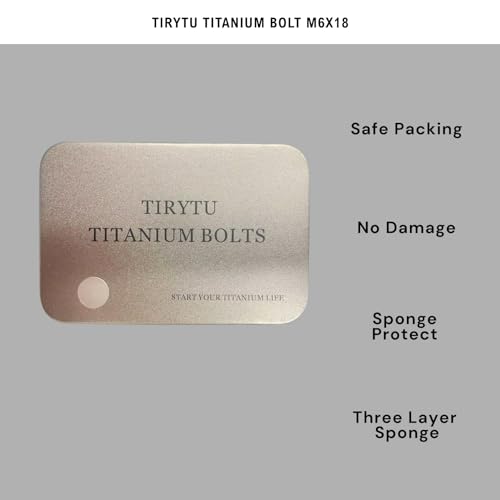 Image of Titanium Bolts M6x18 Hex Socket Screws, Natural Color, 6PC