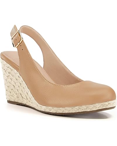 Womens Espadrilles Wedge Sandals Closed Toe Slingback Wedges Pumps