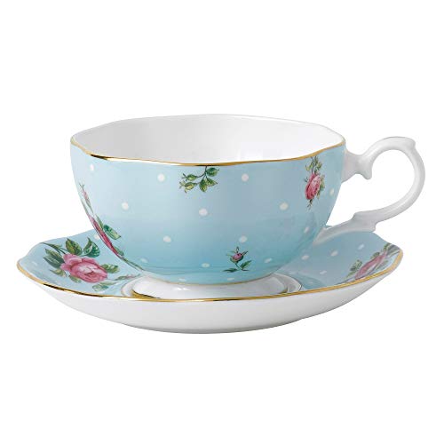 Royal Albert Polka Blue Tea For One , 3 Piece Set