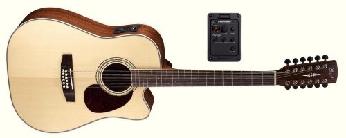 Cort MR710F-12 NS - Guitarra electroacústica (madera, 12 cuerdas)...