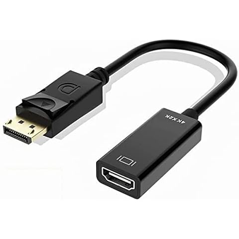 DisplayPort to HDMI Adapter DP Male to HDMI Female Converter Cable Display Port to HDMI Adaptor Connector for Lenovo/Dell/HP/Asus/Laptops/Monitors (DP to HDMI, 15cm, Included Audio) Cover
