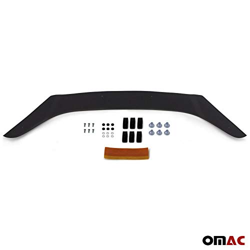 Omac Front Bug Deflector For Transit Connect 2014 To 2019, Hood Protector, All Weather, Black #TOP7