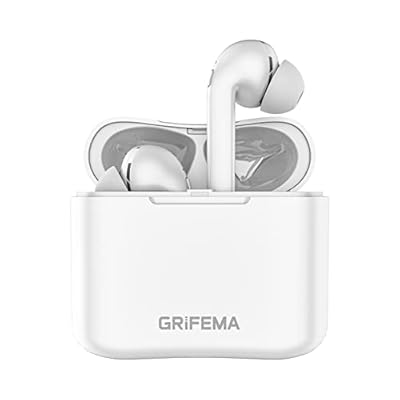 GRIFEMA G-TWS1  Auriculares Inalámbricos Bluetooth con Toque  Auriculares Intrauditivos Bluetooth  Auriculares Deportivos Inalámbricos para Correr y Hacer Ejercicio  Blanco