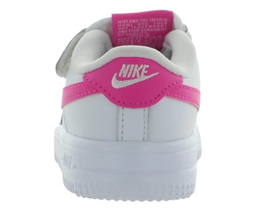 Nike Force 1 Low EasyOn Baby/Toddler Shoes (FN0236-102, White/Laser Fuchsia) Size 43
