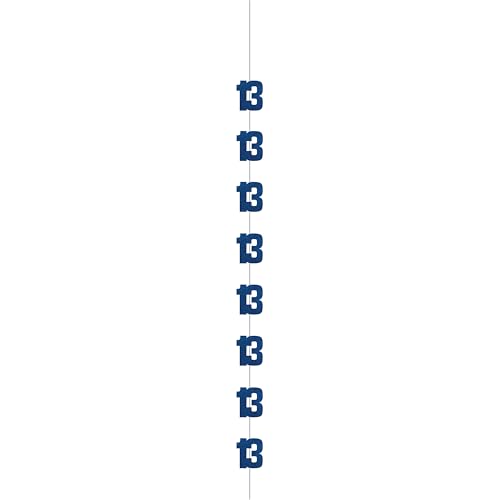 Décoration suspendue 13e anniversaire bleu Glitz pour plafond