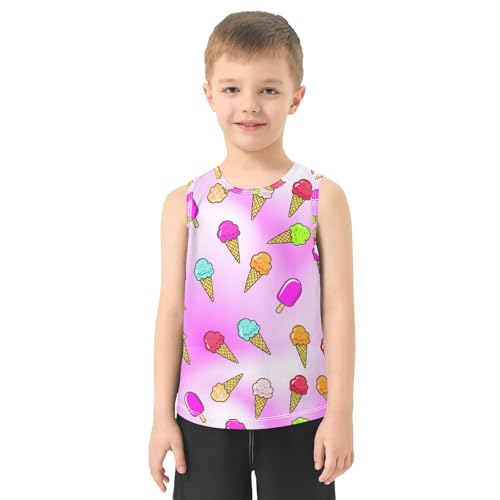 J JOYSAY Various Ice Cream Cone Boys Tank Top Sleeveless Muscle Shirts Quick Dry Kids T-Shirts 3-15T2