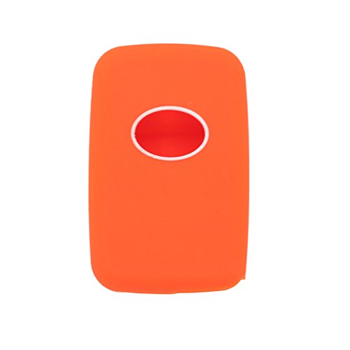 BROVACS Silicone Cover Protector Case Holder Skin Jacket Compatible with TOYOTA Avalon RAV4 Camry Venza Prius 4 Button Smart Remote Key Fob CV2405 Orange - Image 3