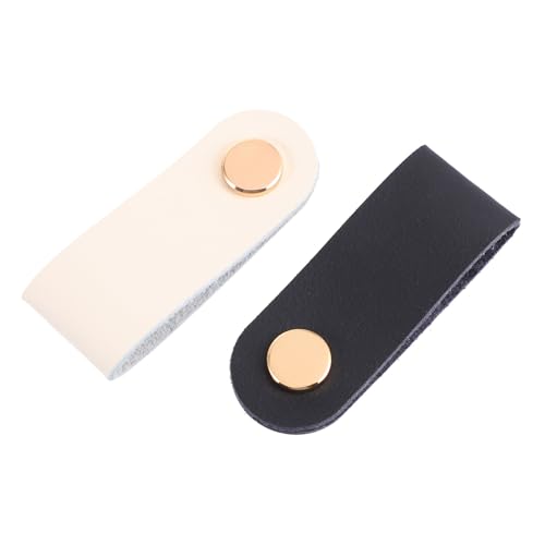 Mipcase 8 piezas Tiradores para Armarios Negros y Blancos con Tornillos Diseño Simple y Duradero para Puertas y Muebles