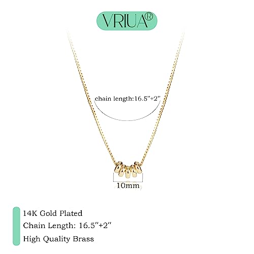 VRIUA Gold Necklace for Women - 14K Gold Plated Dainty Italian Horn Star of David Butterfly Bow Sun Lotus Volleyball Baseball Cowboy Boots Necklace Jewelry Everyday for Women4