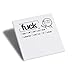 Funny Sticky Note What The F*ck Sticky Notepad, Oh, for Fuck's Sake Novelty Notepads, Funny Sassy Rude Desk Accessory Gifts for Friends, Co-Workers, Boss (F ck)