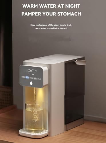 Dispensador de Agua Caliente instantánea, Calentador de Agua de 3 litros, calefacción rápida 2000W, Control táctil led, Cerradura de Seguridad, Adecuado para el hogar y la Oficina.