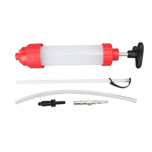 ADMYTHGB Bomba extractora de líquido, bomba de transferencia de succión manual para automóviles, camiones, vehículos recreativos, jeringa de aceite transparente de 350 ml con manguera